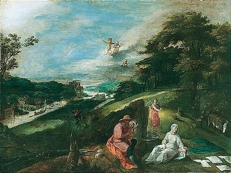Riposo durante la fuga in Egitto